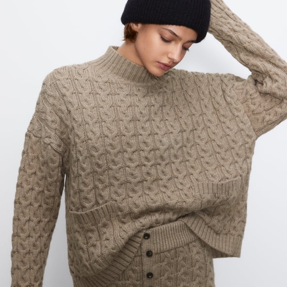 ZARA | Bloggers Fave Cable Knit Sweater Set - Picture 10 of 16